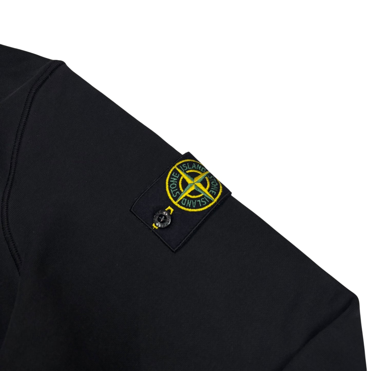 Stone Island Black Compass-Patch Hoodie