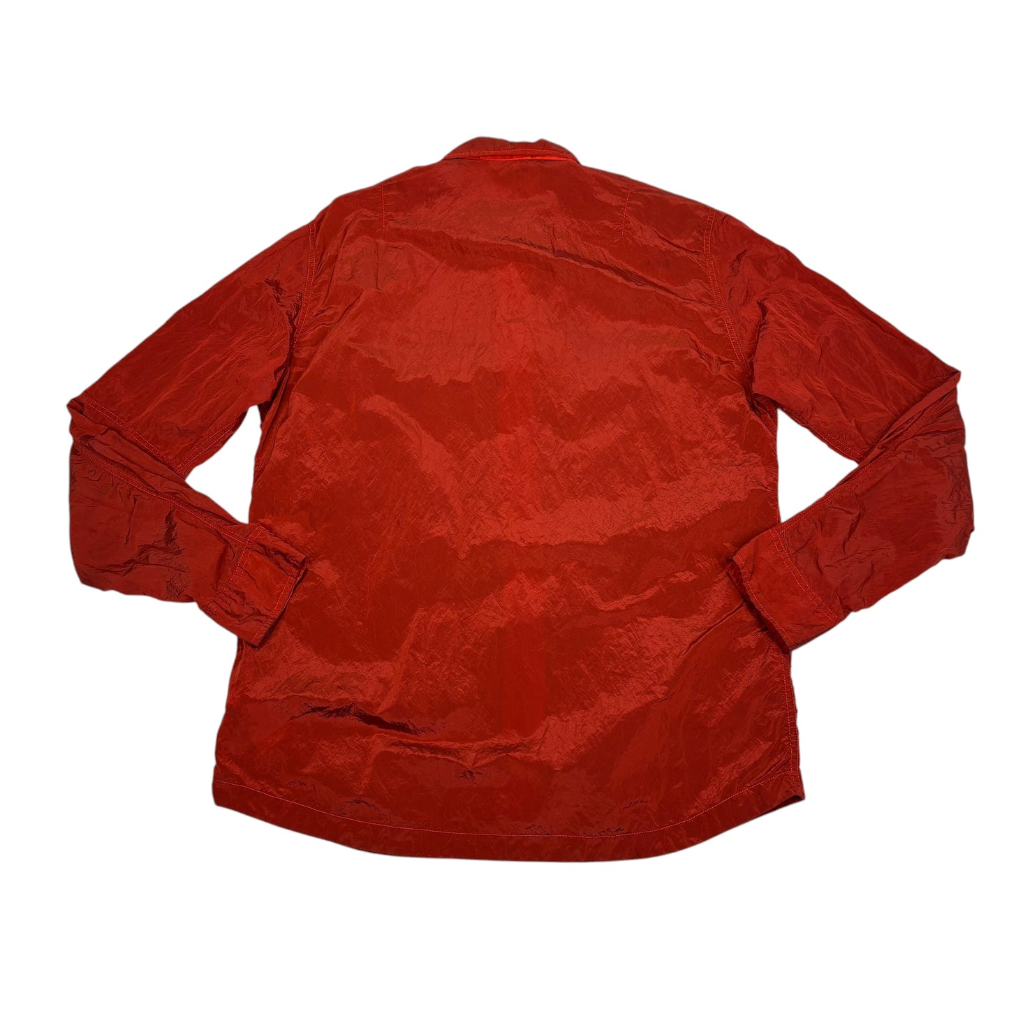 Stone Island Lobster Red Compass-Patch Nylon Metal Jacket
