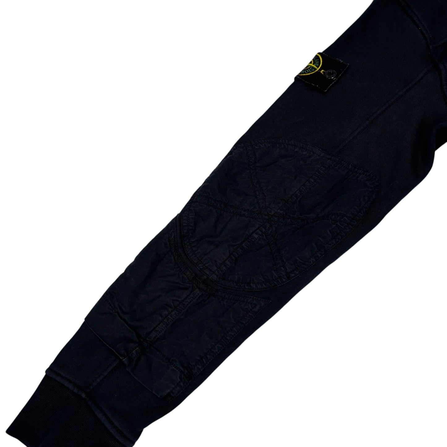 Stone Island Navy Blue Padded Compass-Patch Crewneck Jumper