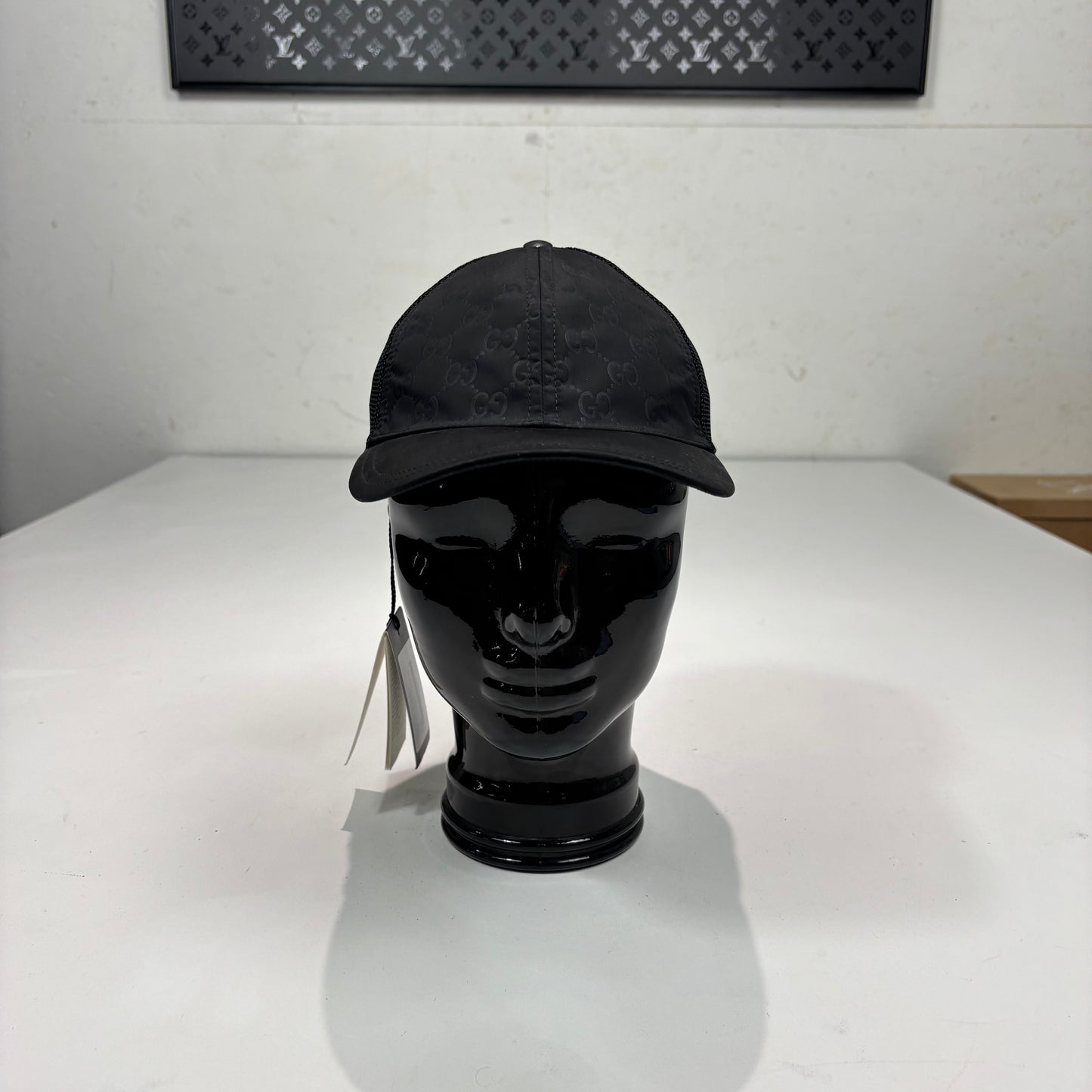 Gucci Black Monogram Adjustable Hat