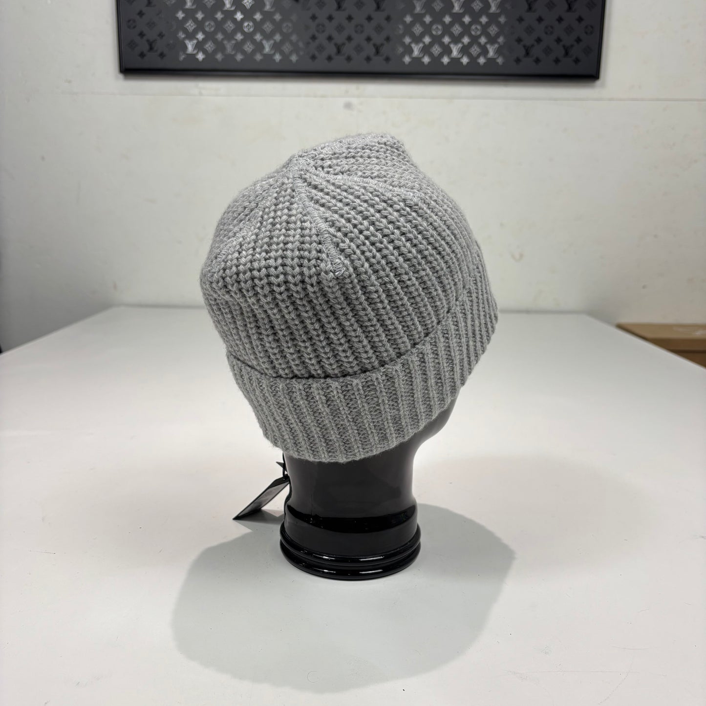 Stone Island Grey Logo Embroidery Beanie