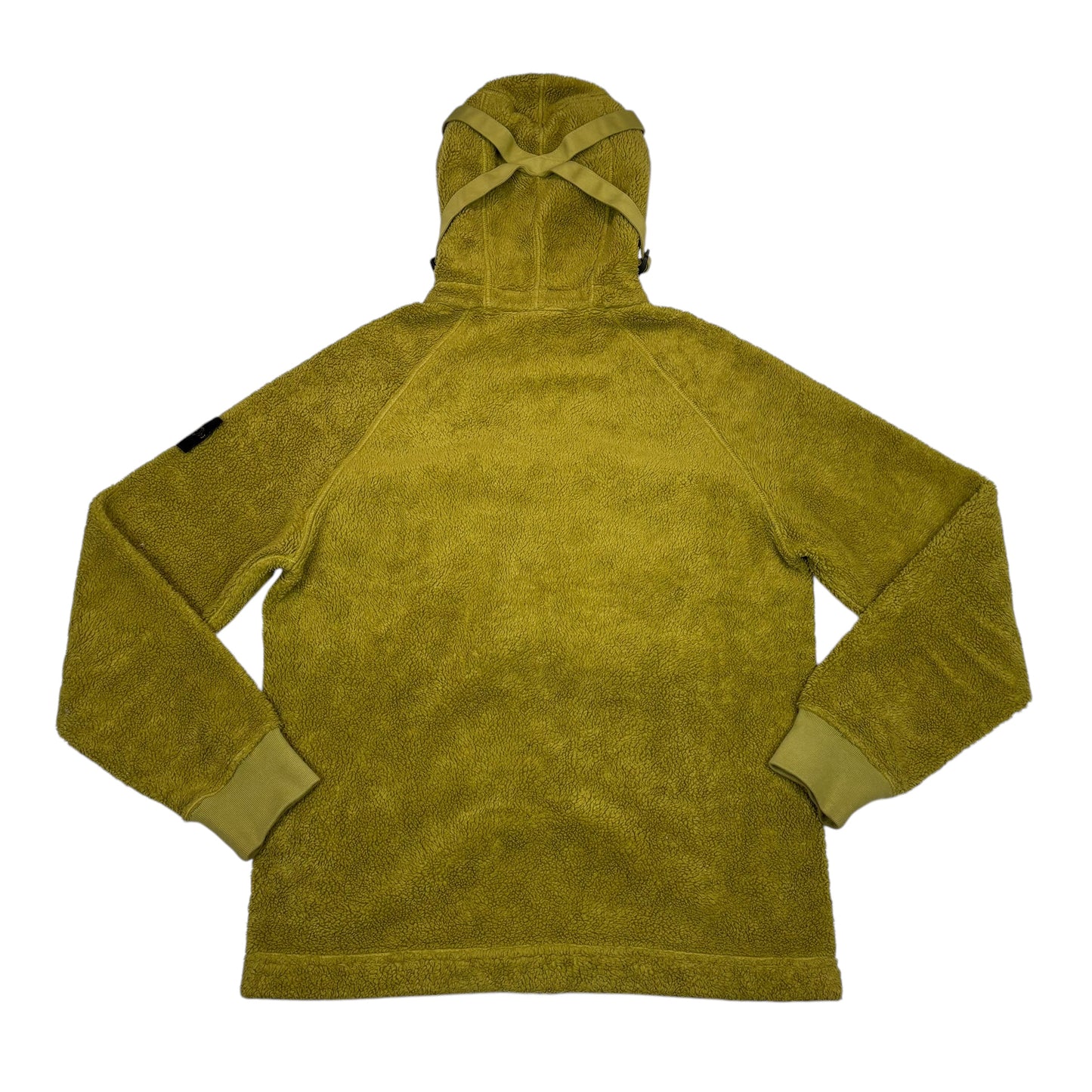 Stone Island Green Fleece Compass Patch Double Pocket Zip Up Hoodie