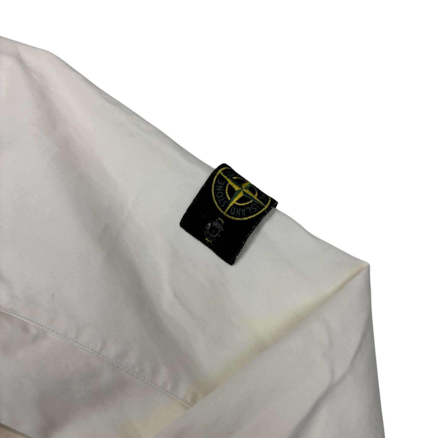 Stone Island White Multi Pocket Compass-Patch Jacket