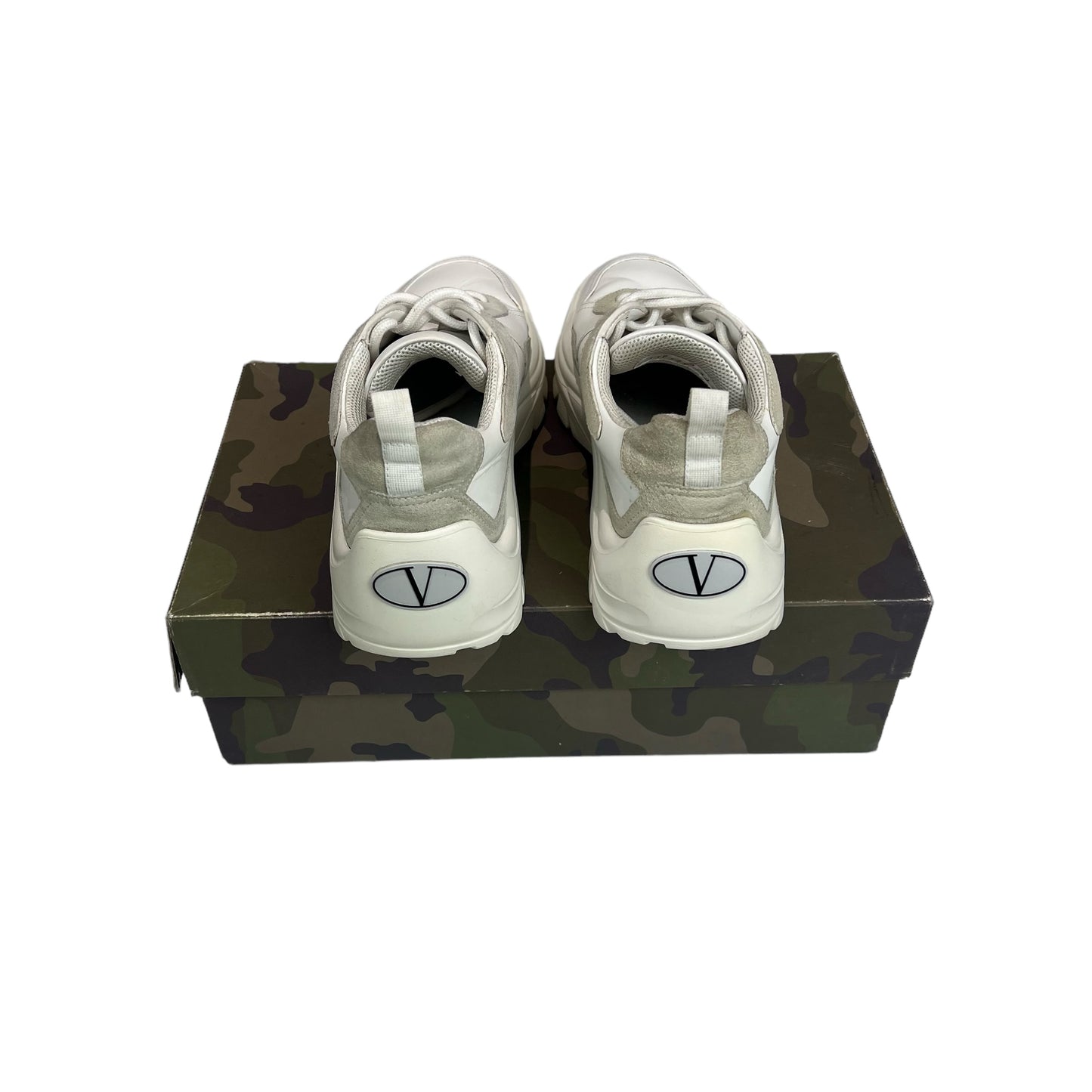 Valentino White Gumboy Calfskin Trainers