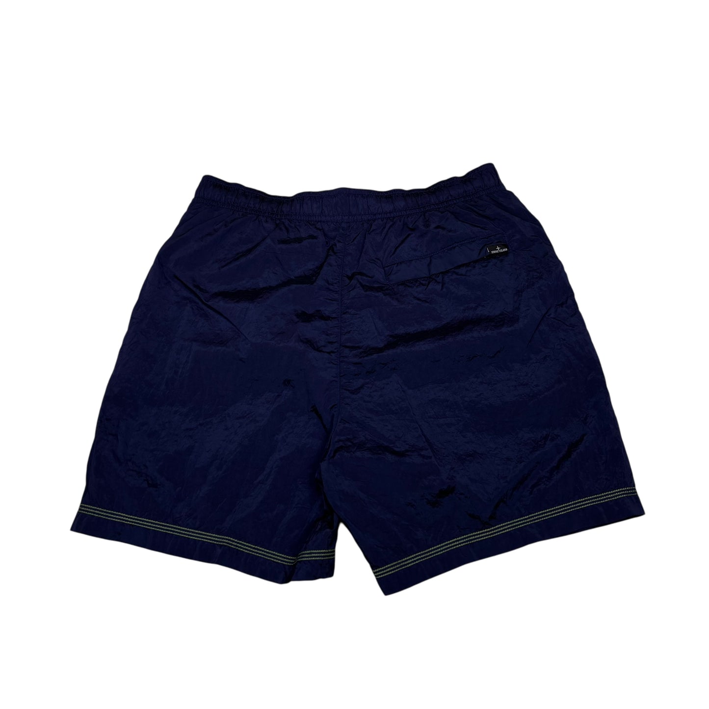 Stone Island Navy Blue Nylon Metal Embroidered Logo Swim Shorts