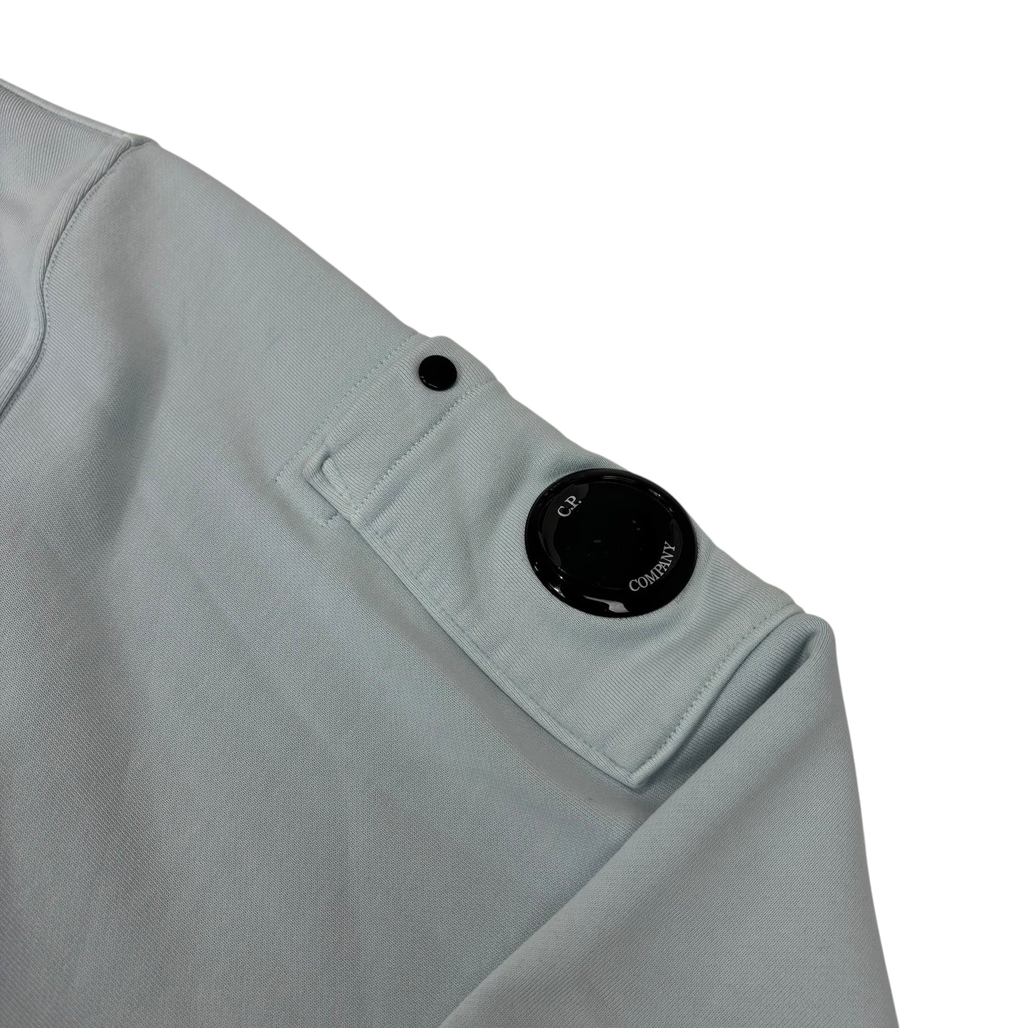 CP Company Light Blue Single Goggle Crewneck Jumper