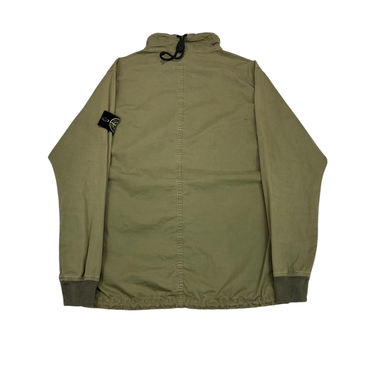 Stone Island Green Quarter Zip Compass-patch Pull Over Smock Jacket