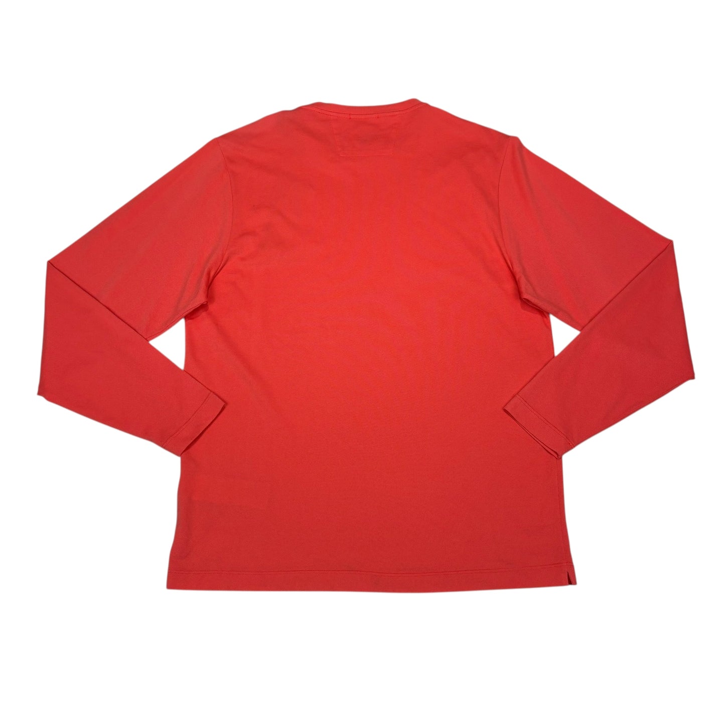 Cp Company Orange Long Sleeve Box Logo Tshirt