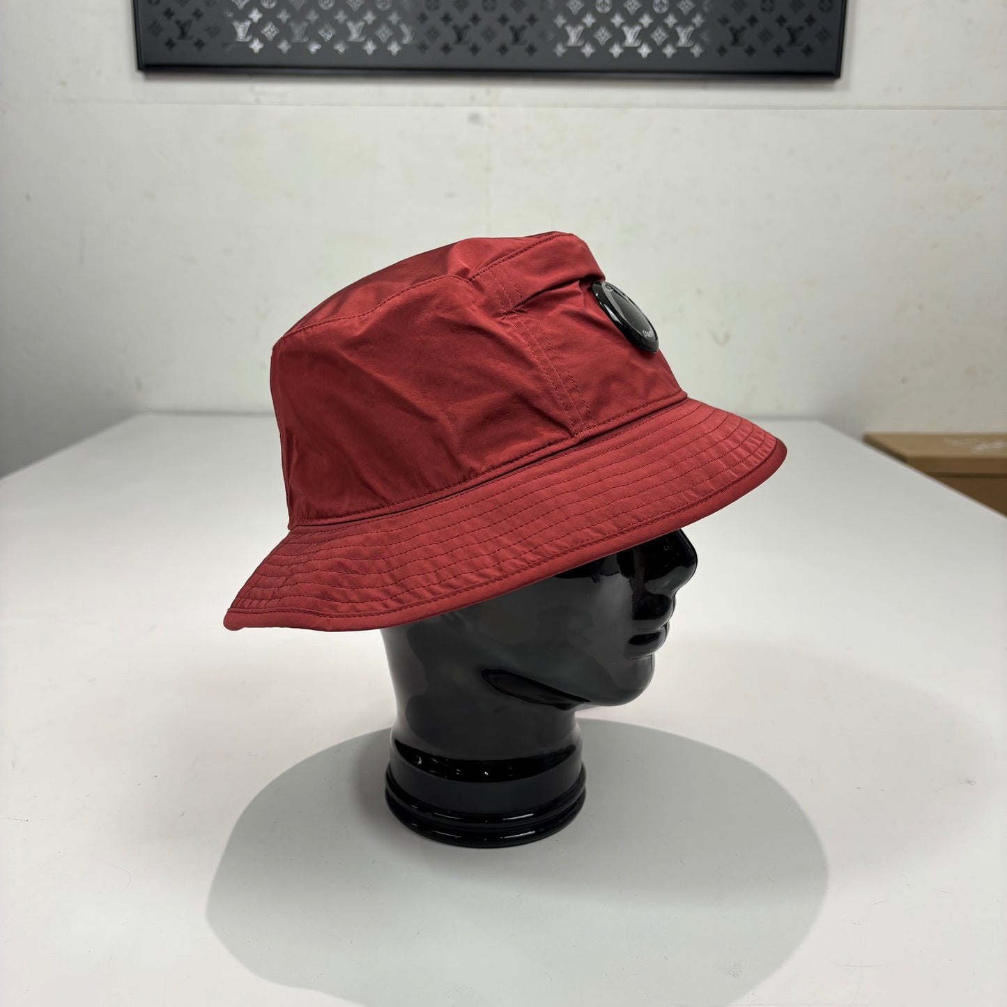CP Company Red Chrome R Single Goggle Bucket Hat
