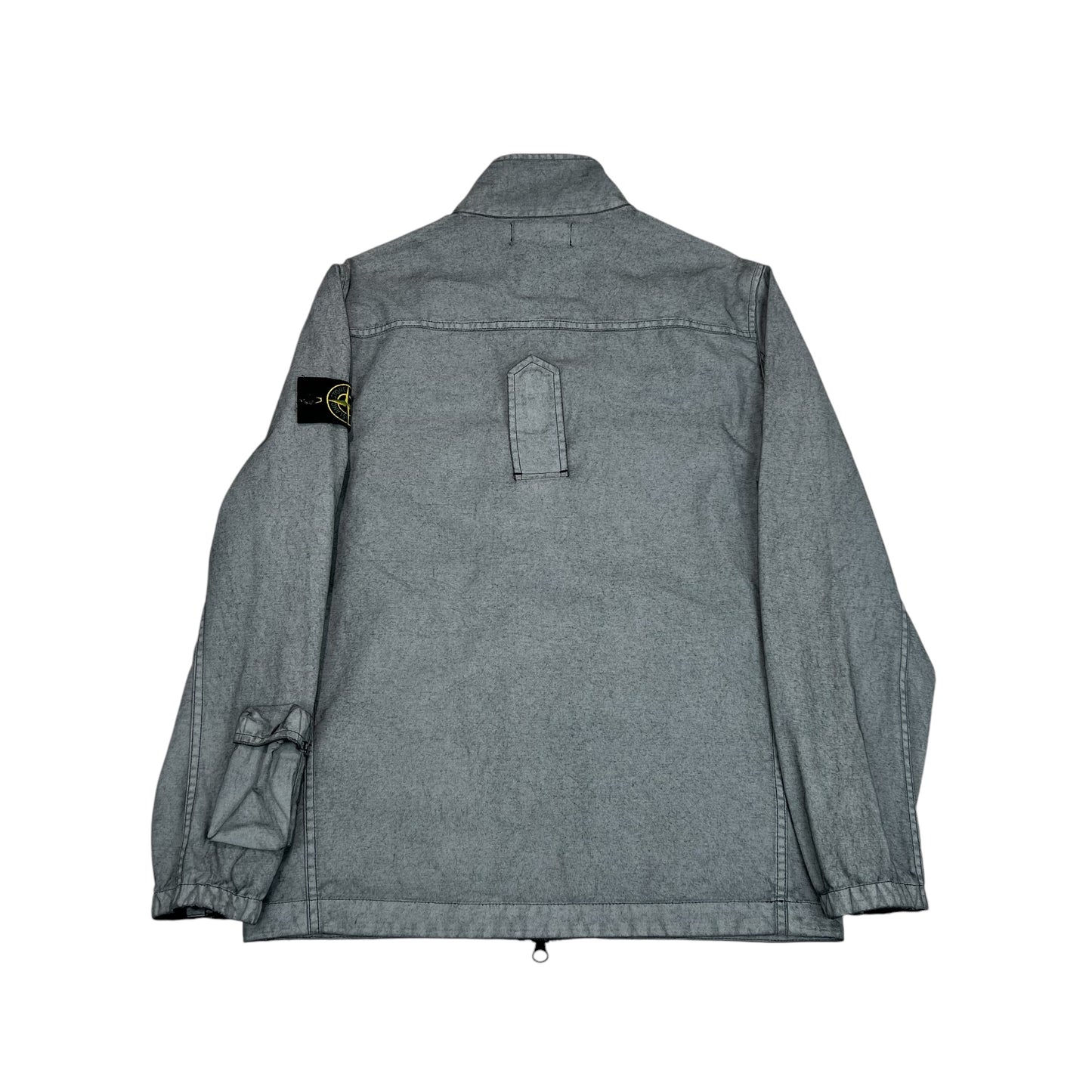 Stone Island Blue Canvas Placcato Pocket Jacket
