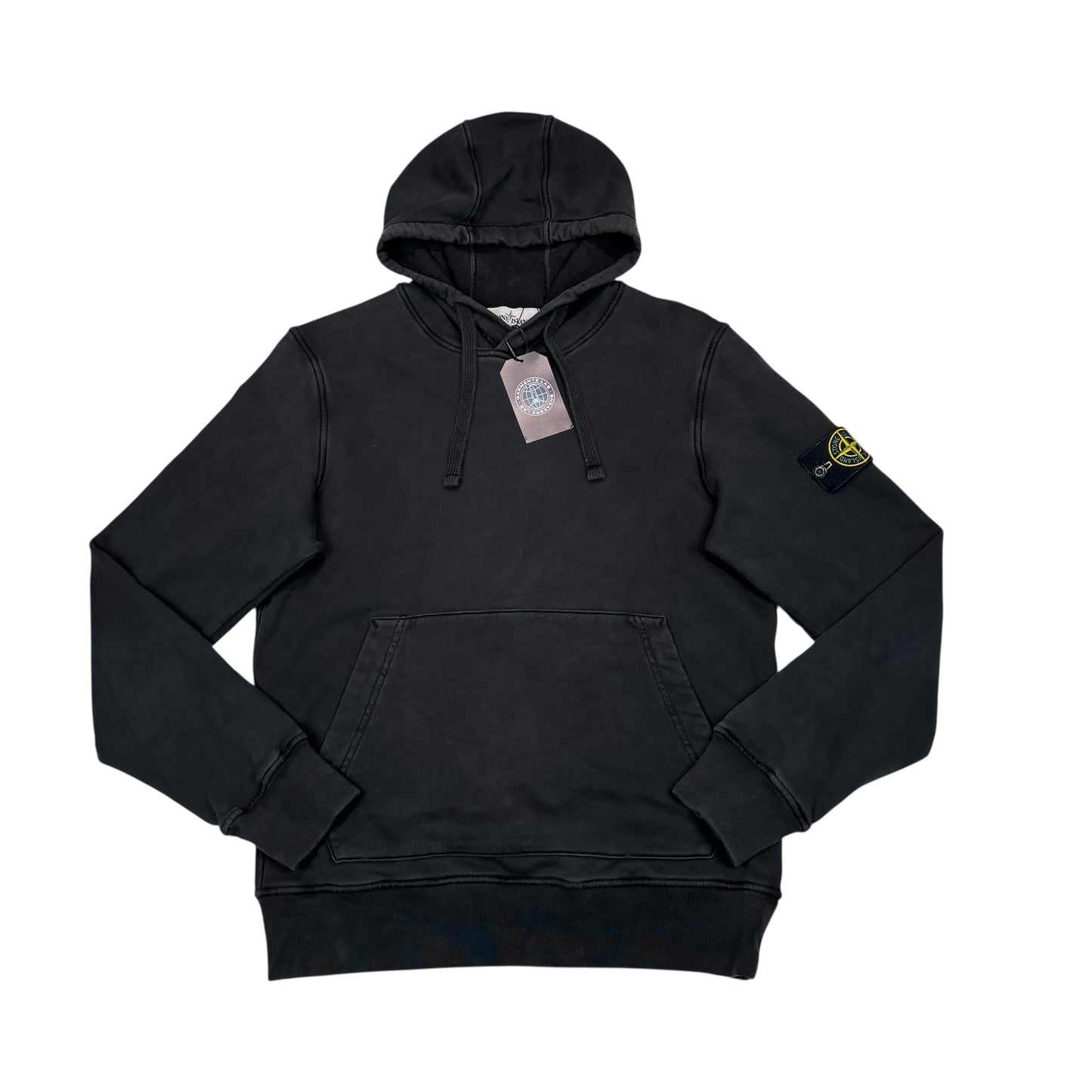 Stone Island Black Compass Patch Hoodie