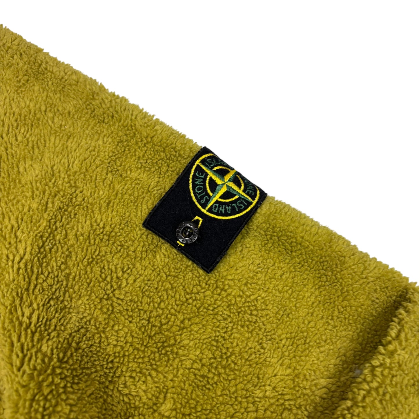 Stone Island Green Fleece Compass Patch Double Pocket Zip Up Hoodie