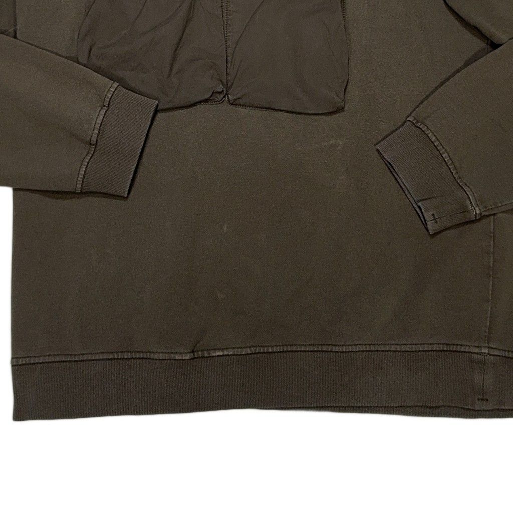 Stone Island Half-Zip Green Ghost Cargo Pocket Hoodie – Green