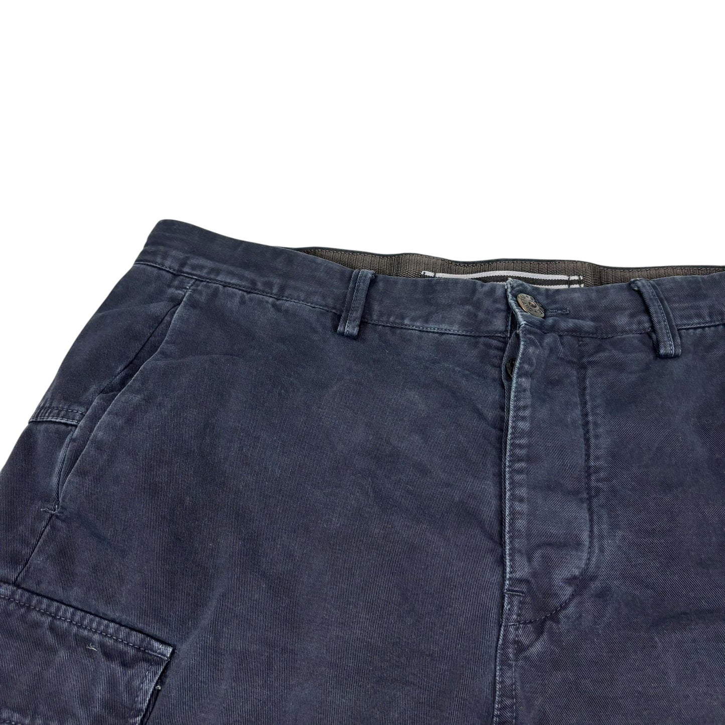 Stone Island Navy Blue Compass Patch Cargo Trousers