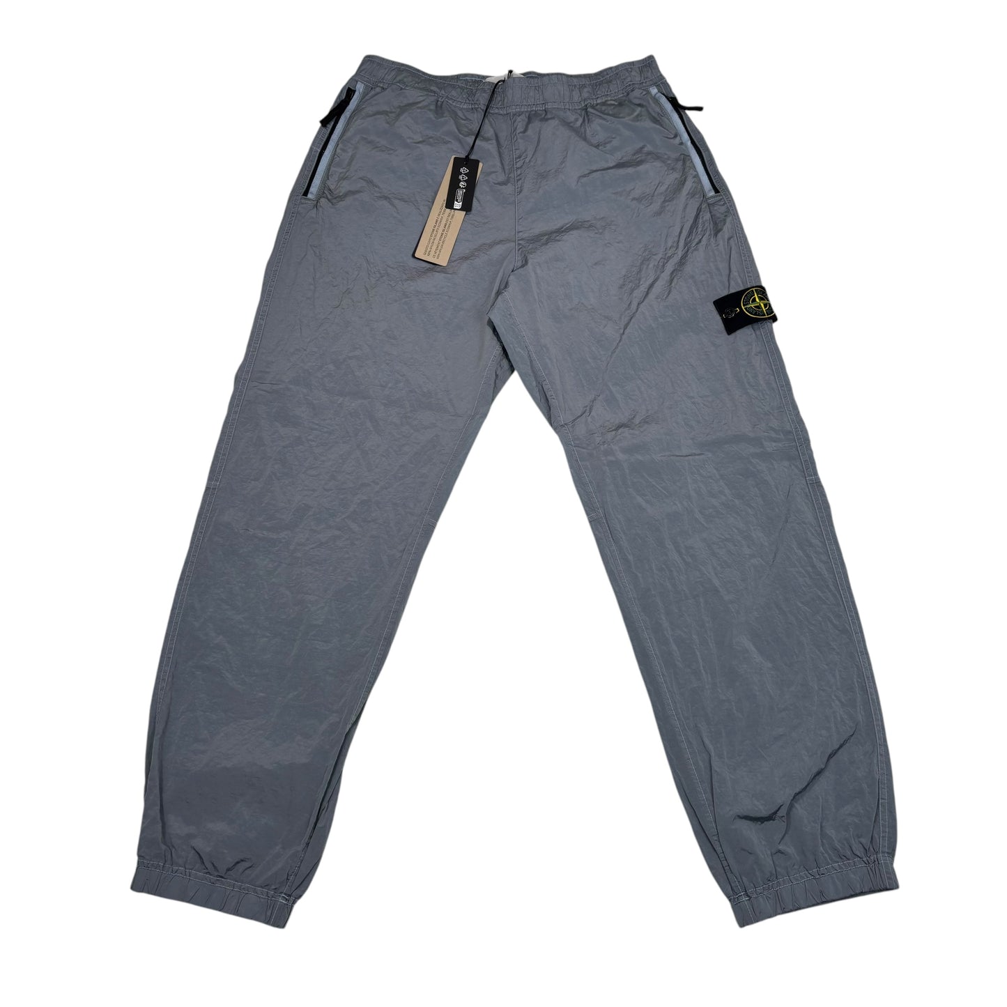 Stone Island Avio Blue Nylon Metal Compass-Patch Trousers