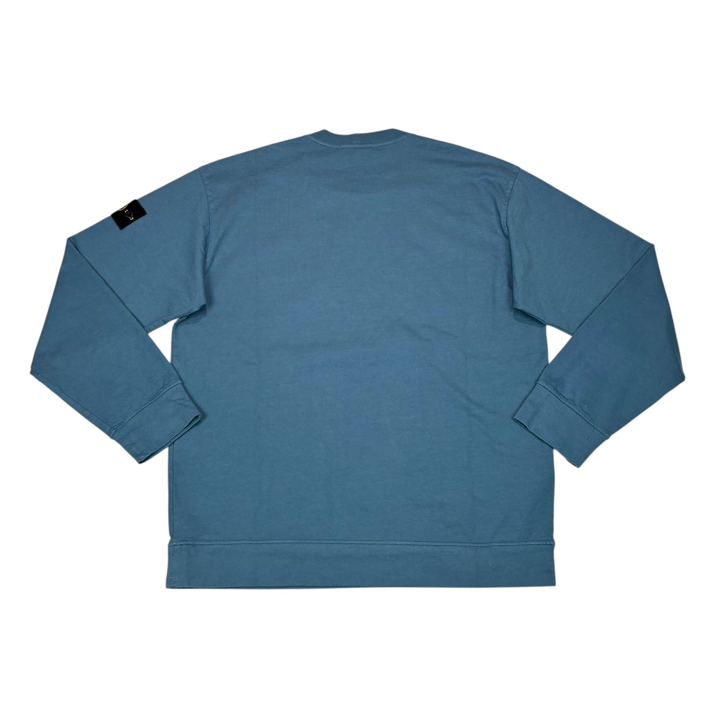 Stone Island Blue Compass-Patch lightweight Crewneck Jumper