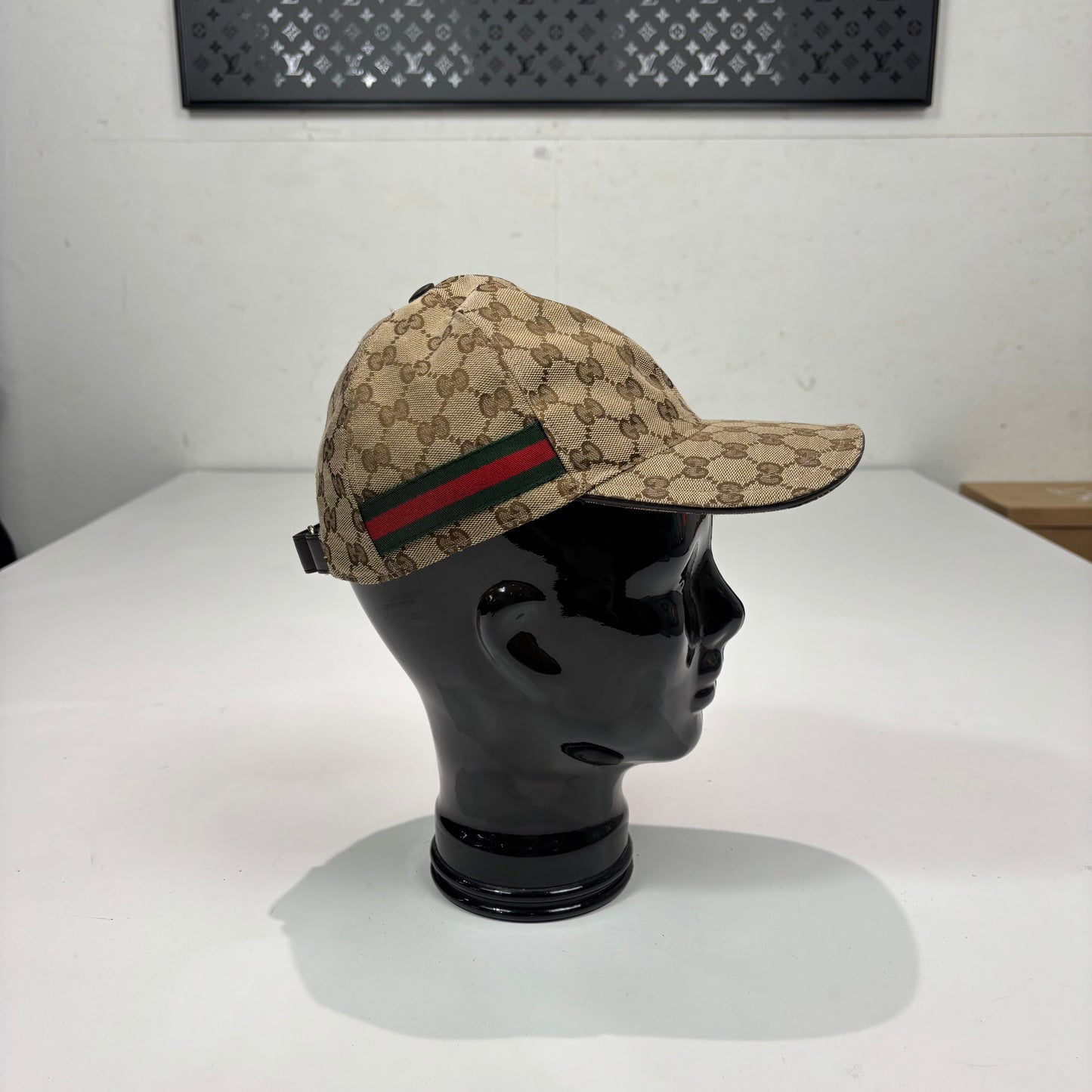 Gucci Brown Monogram Adjustable Hat