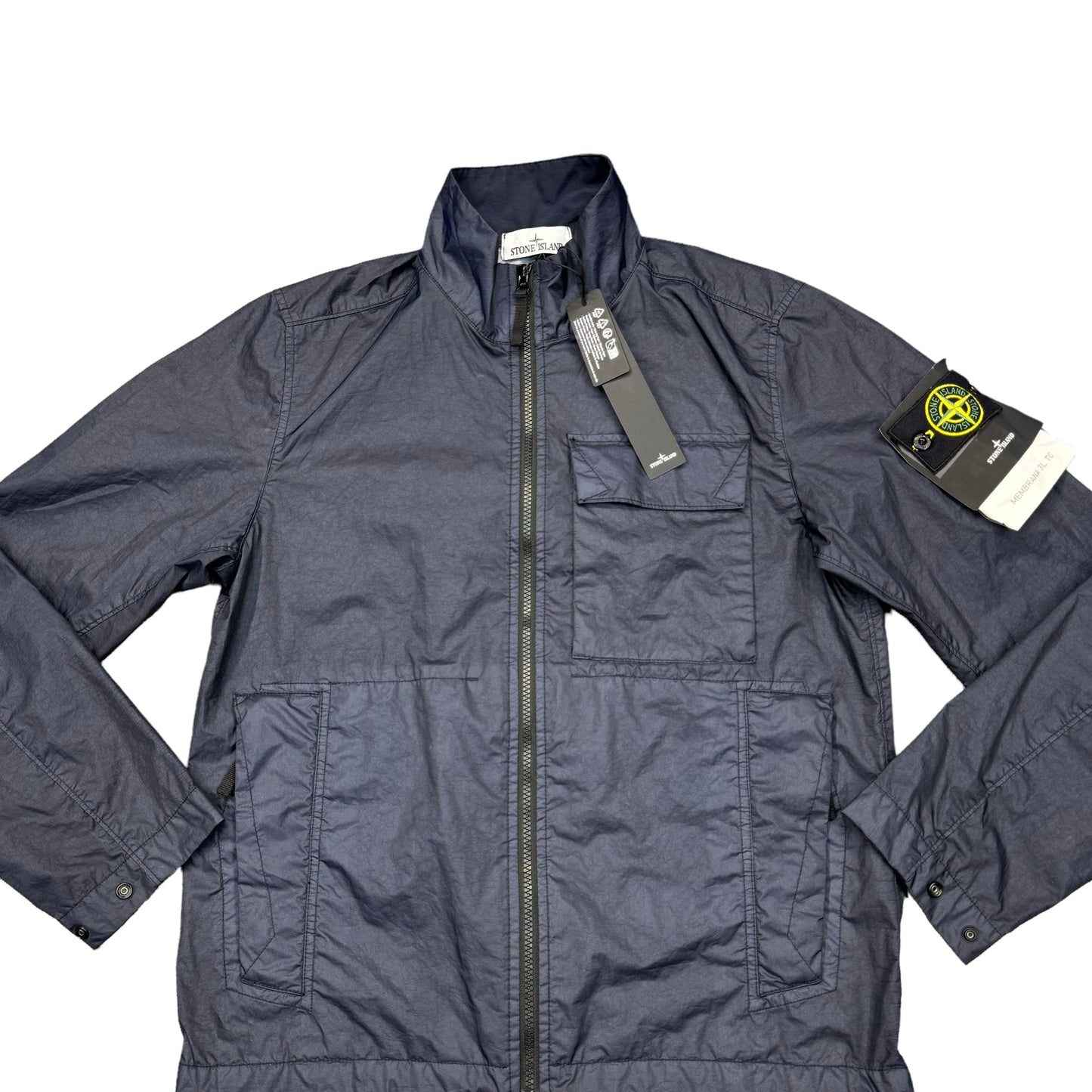 Stone Island Navy Blue Membrana 3L TC Jacket