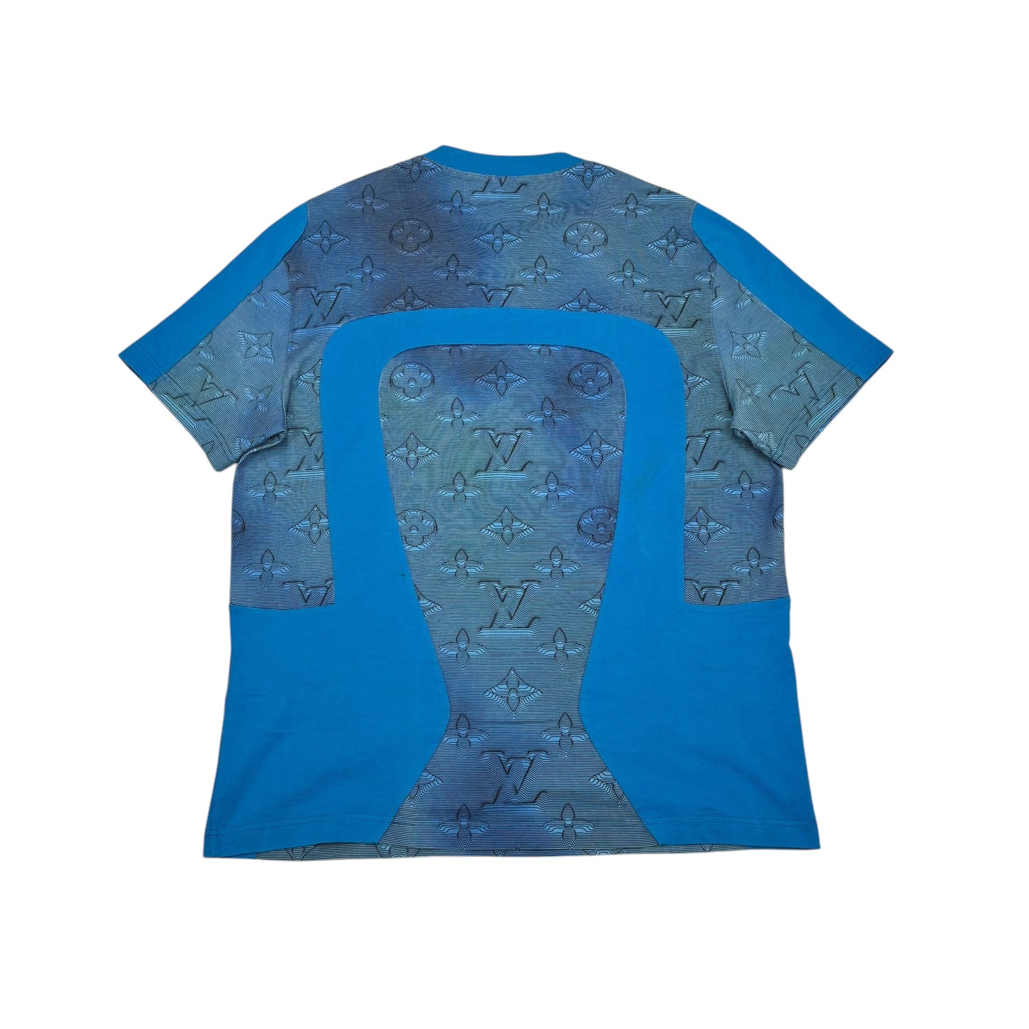 Louis Vuitton Blue Distorted Logo Tshirt