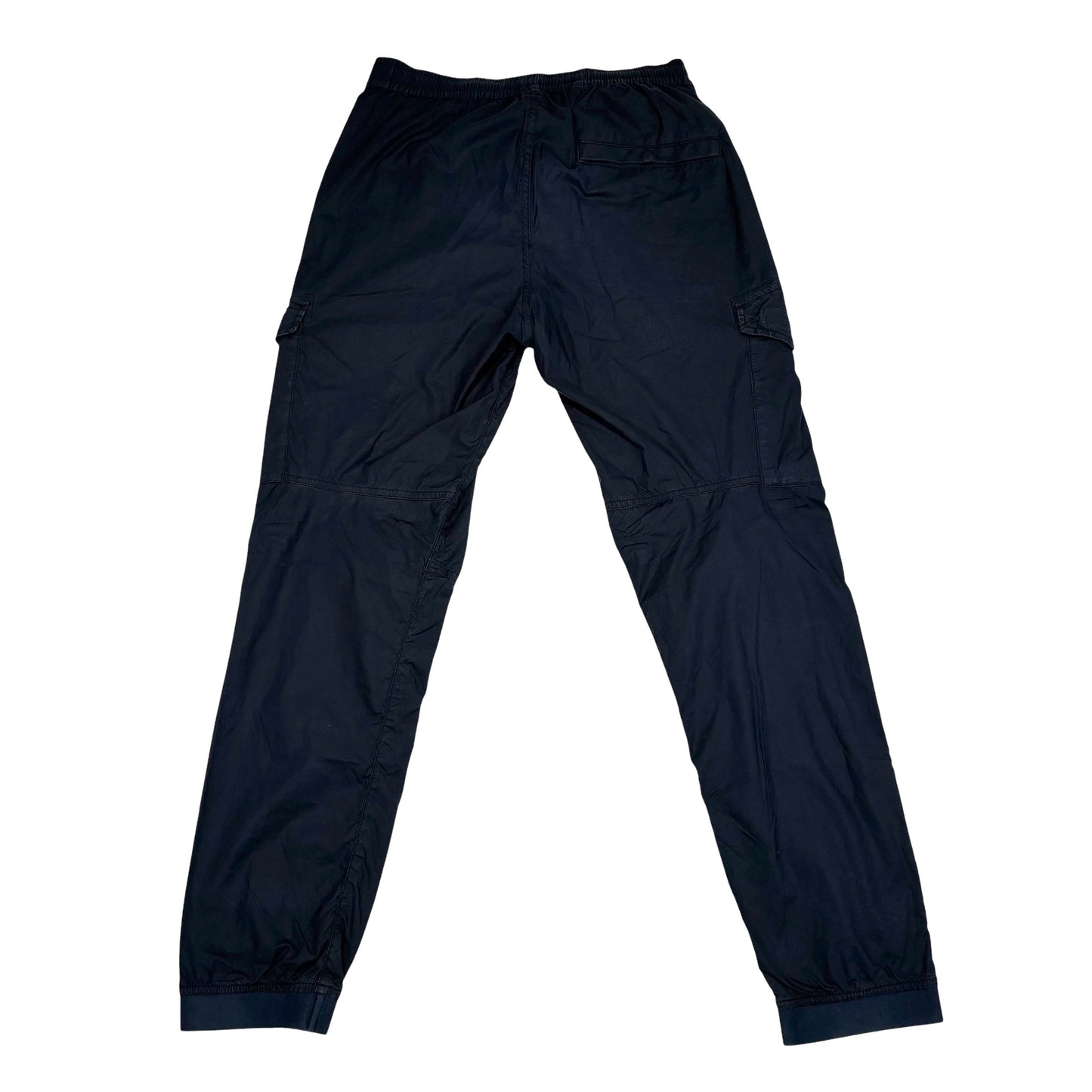 Stone Island Navy Blue Paracadute Compass-Logo Cargo Trousers