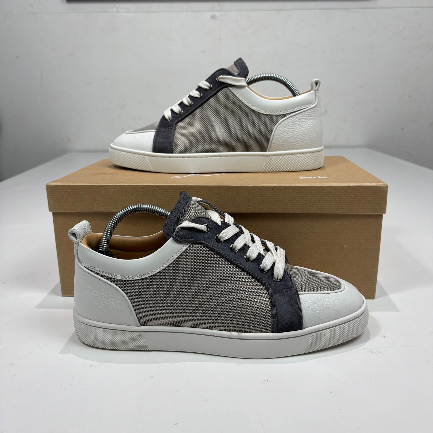 Christian louboutin Men’s White Leather Trainers