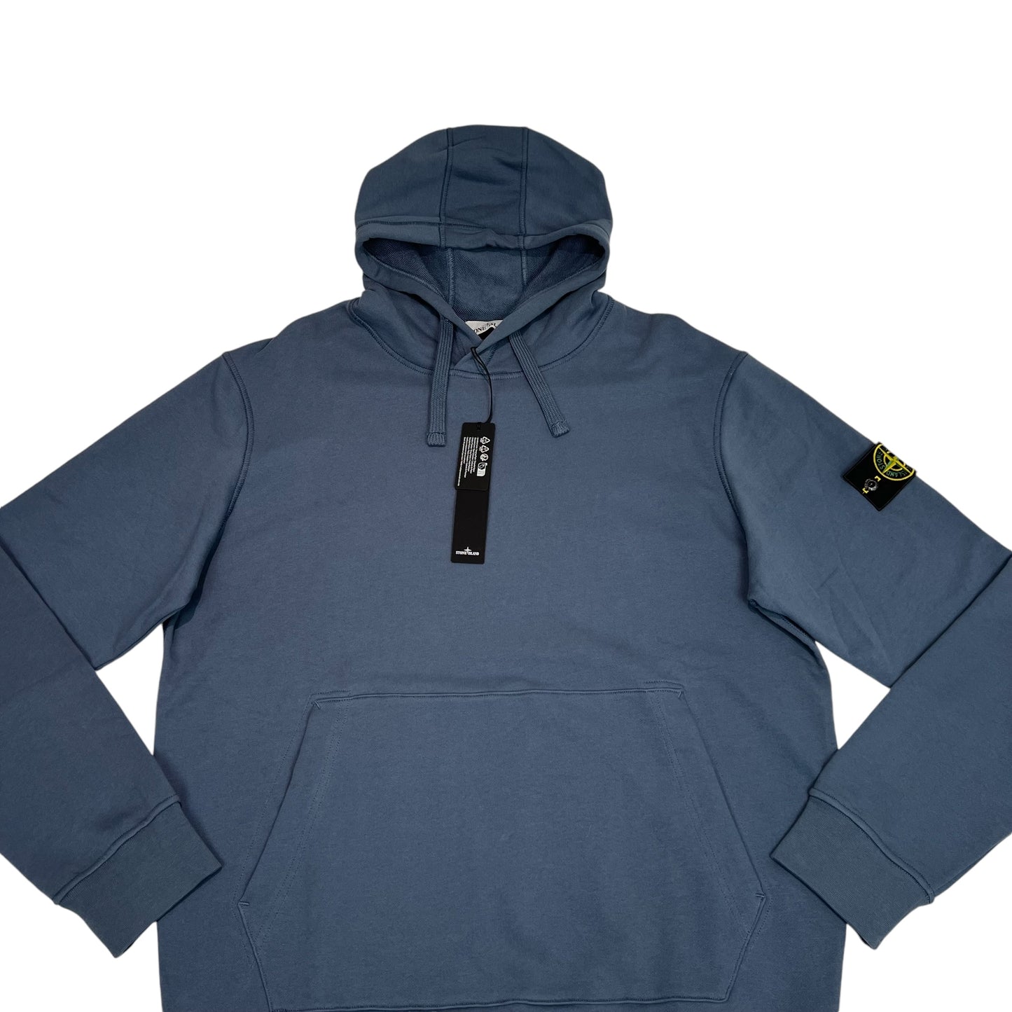 Stone Island Blue Compass-Patch Hoodie