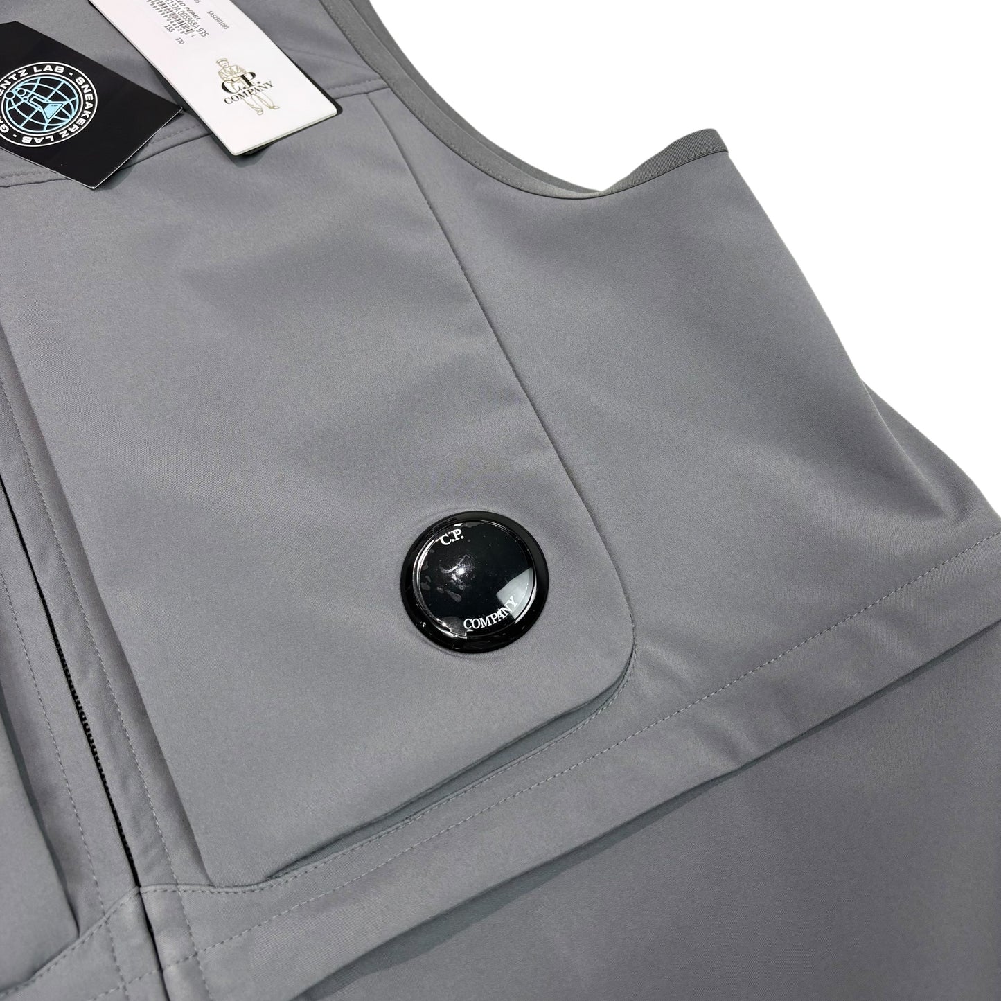 CP Company Smoked Pearl Grey Shell-R Single Goggle Gilet