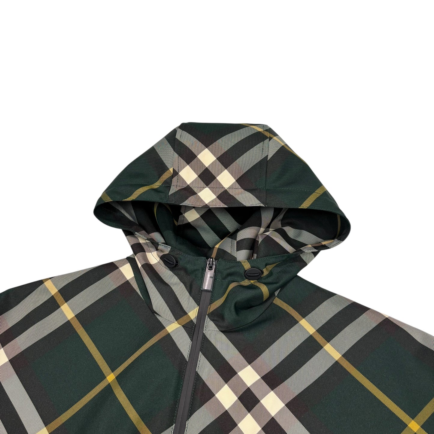 Burberry Green Checked Design Jacket