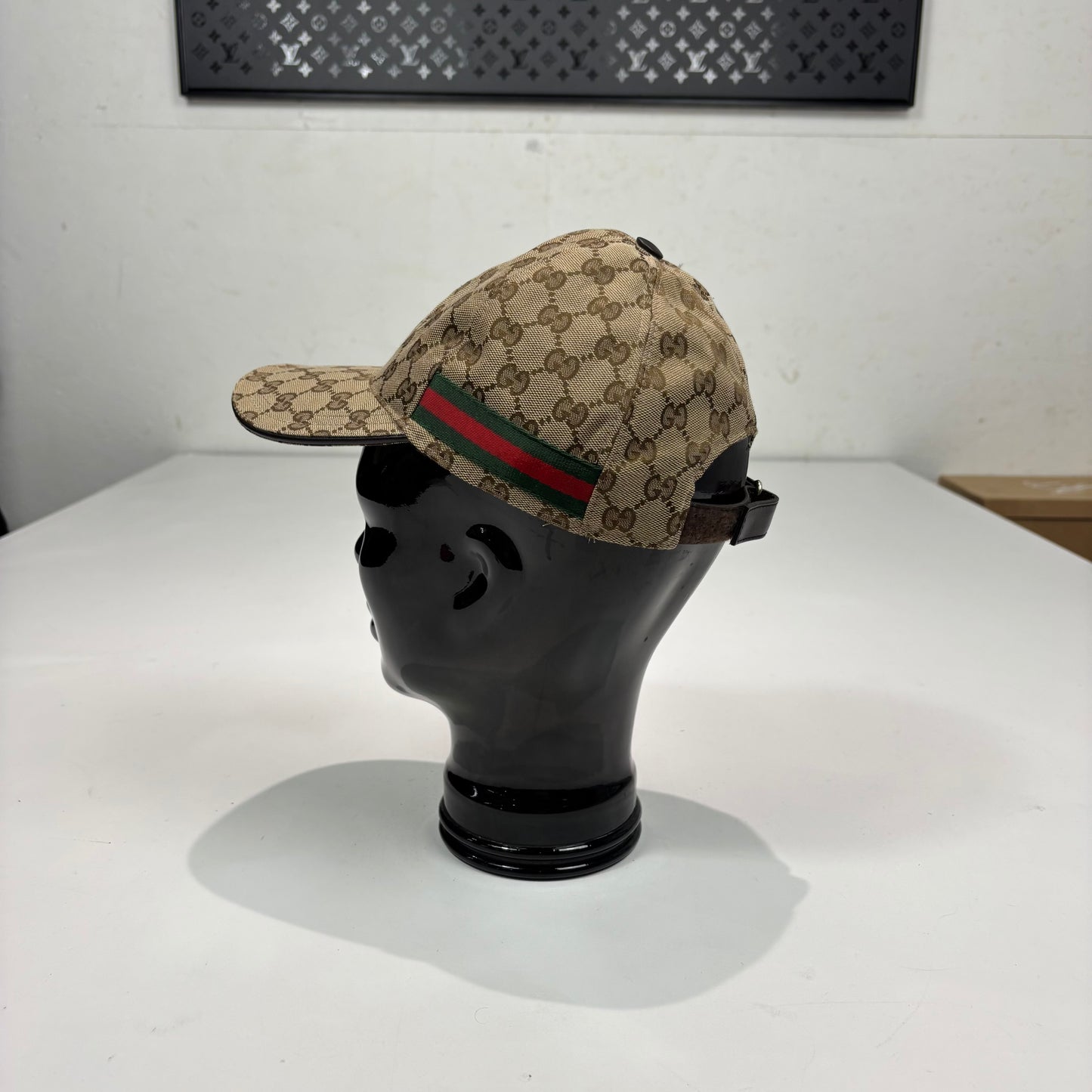Gucci Brown Monogram Adjustable Hat