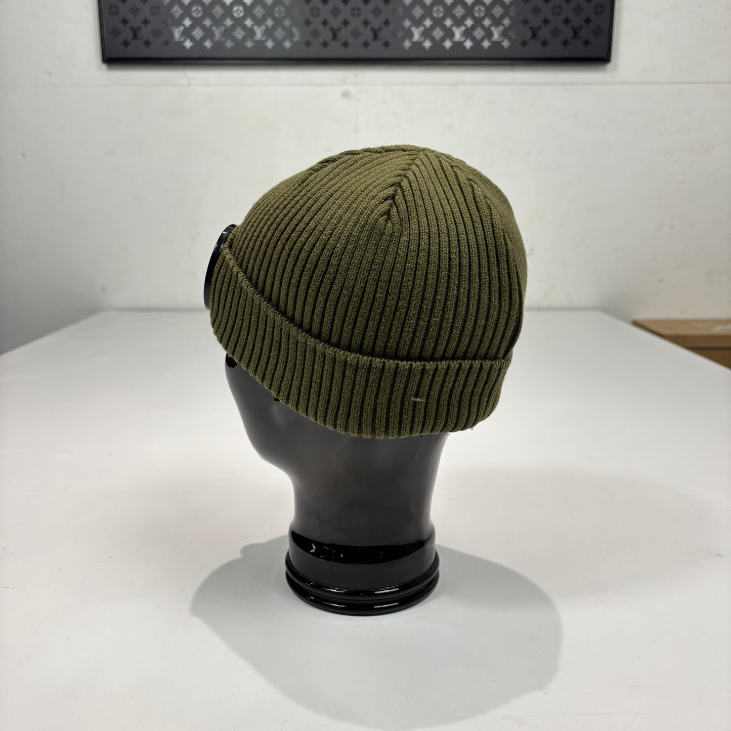 CP Company Green Double Goggle lightweight Cotton Beanie