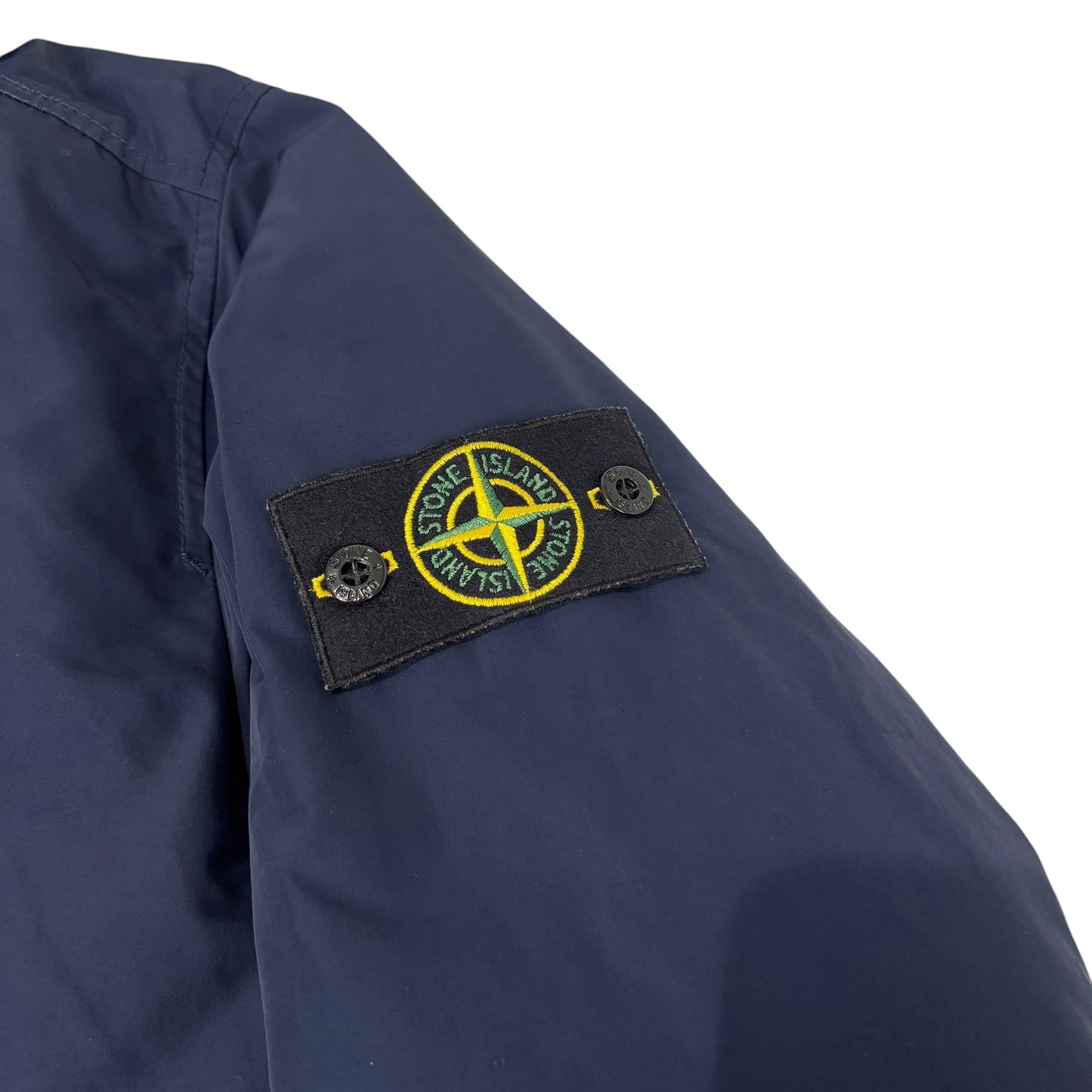 Stone Island Navy Blue Micro Reps Down Long Line Puffer Coat