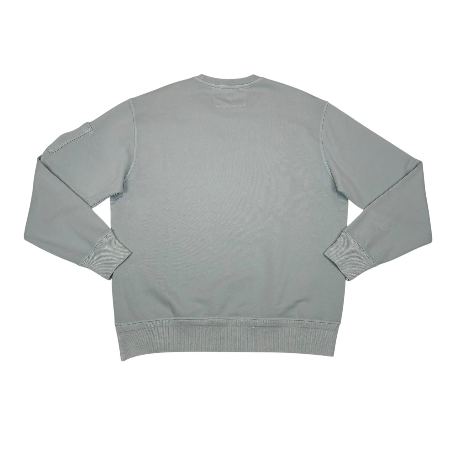 CP Company Light Blue Single Goggle Crewneck Jumper
