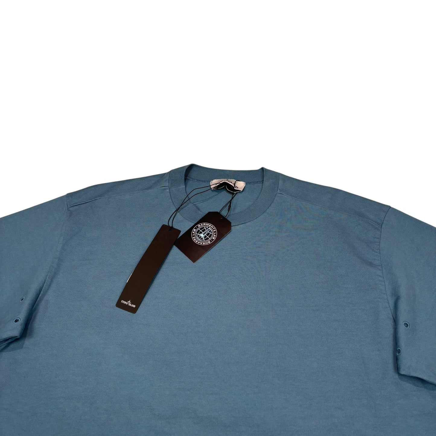Stone Island Blue Compass-Patch lightweight Crewneck Jumper