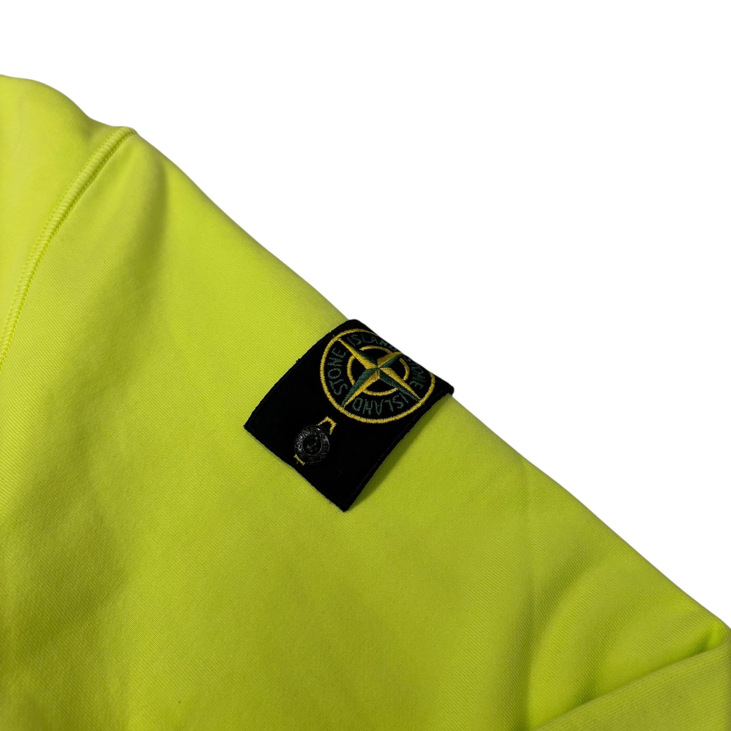 Stone Island Yellow Compass-Patch Crew Neck Jumper