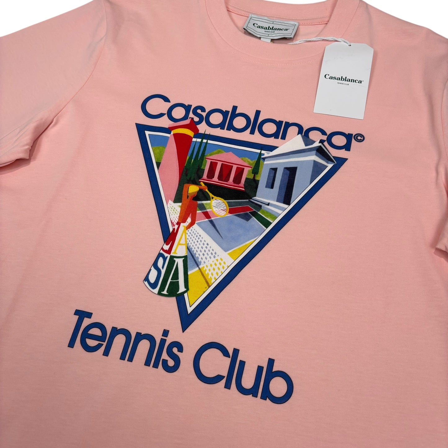 Casa Blanca Pale Pink La Joueuse Organic Cotton Tshirt