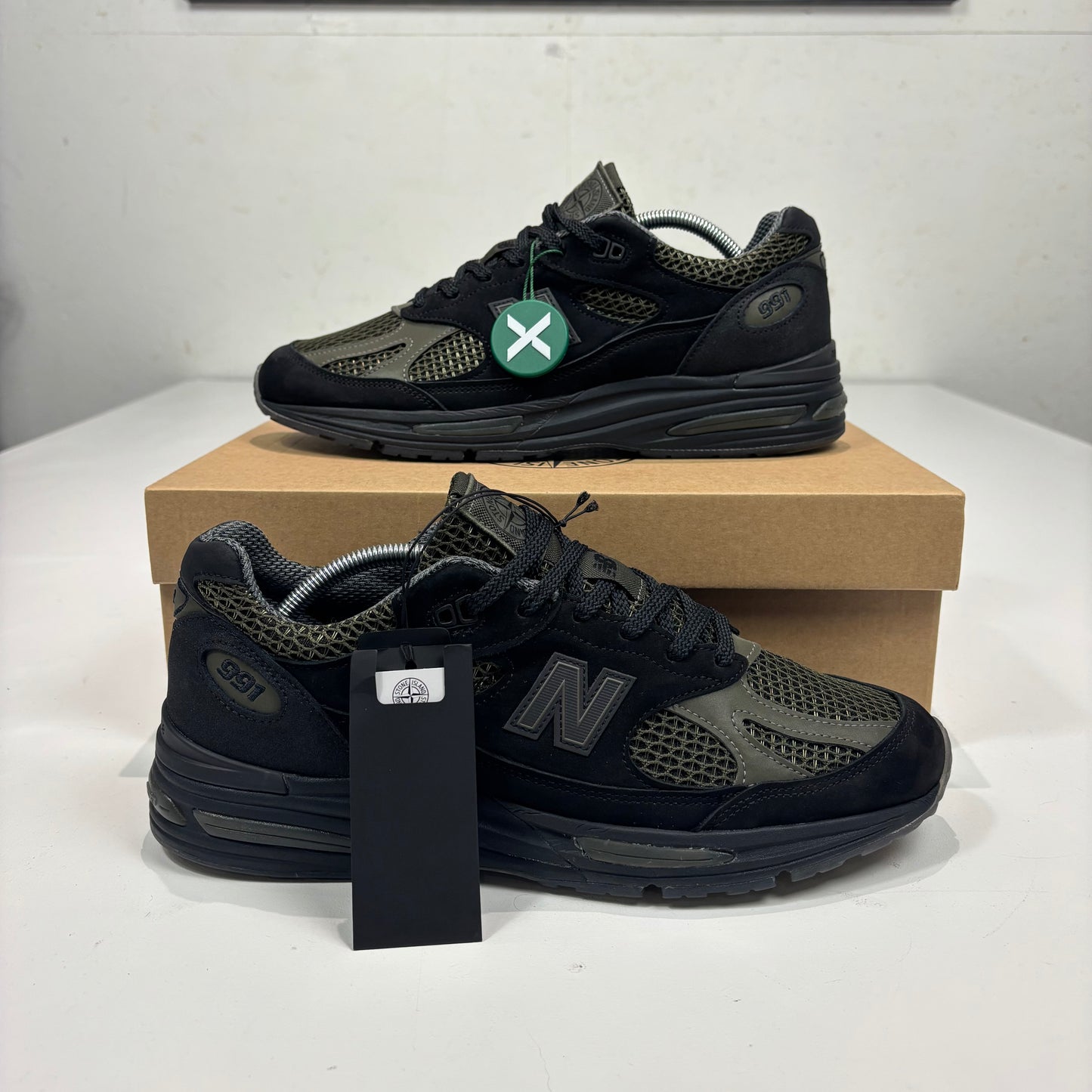 Stone Island x New-balance Black and Green Trainers