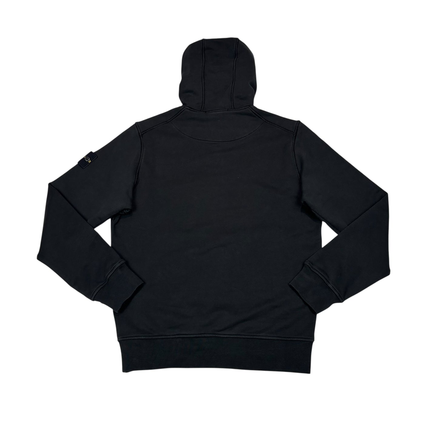 Stone Island Black Compass-Patch Hoodie