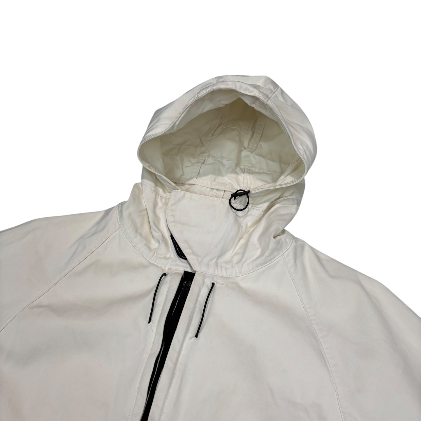 Stone Island White Multi Pocket Compass-Patch Jacket