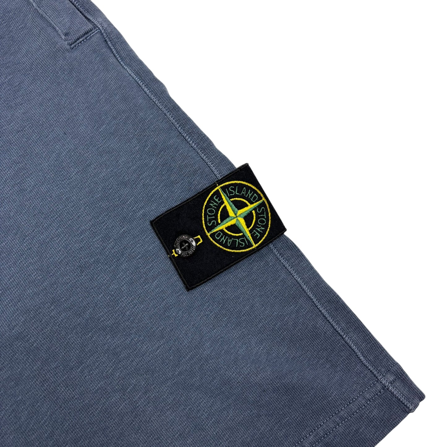 Stone Island Navy Blue Compass-Patch Cotton Shorts