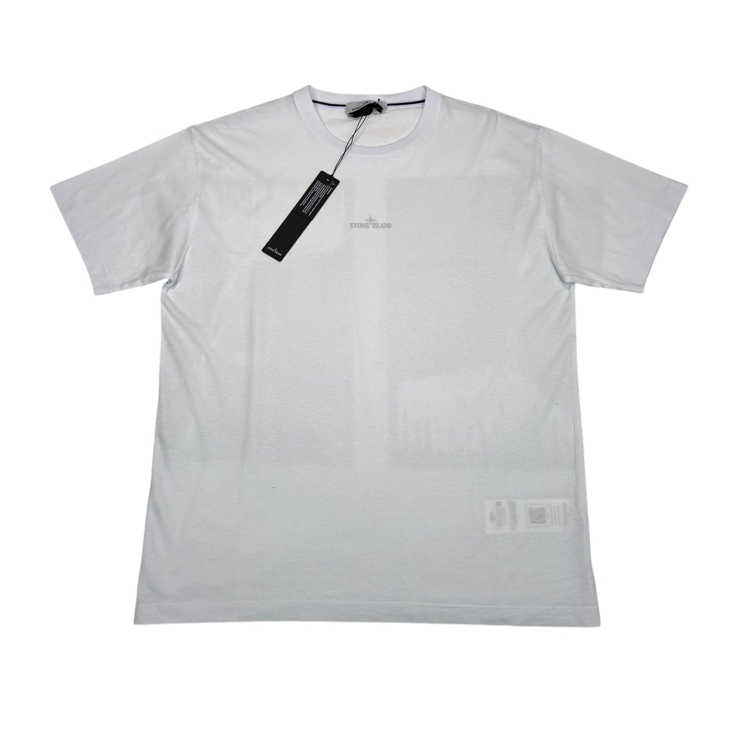 Stone Island White Large Back Logo Tshirt