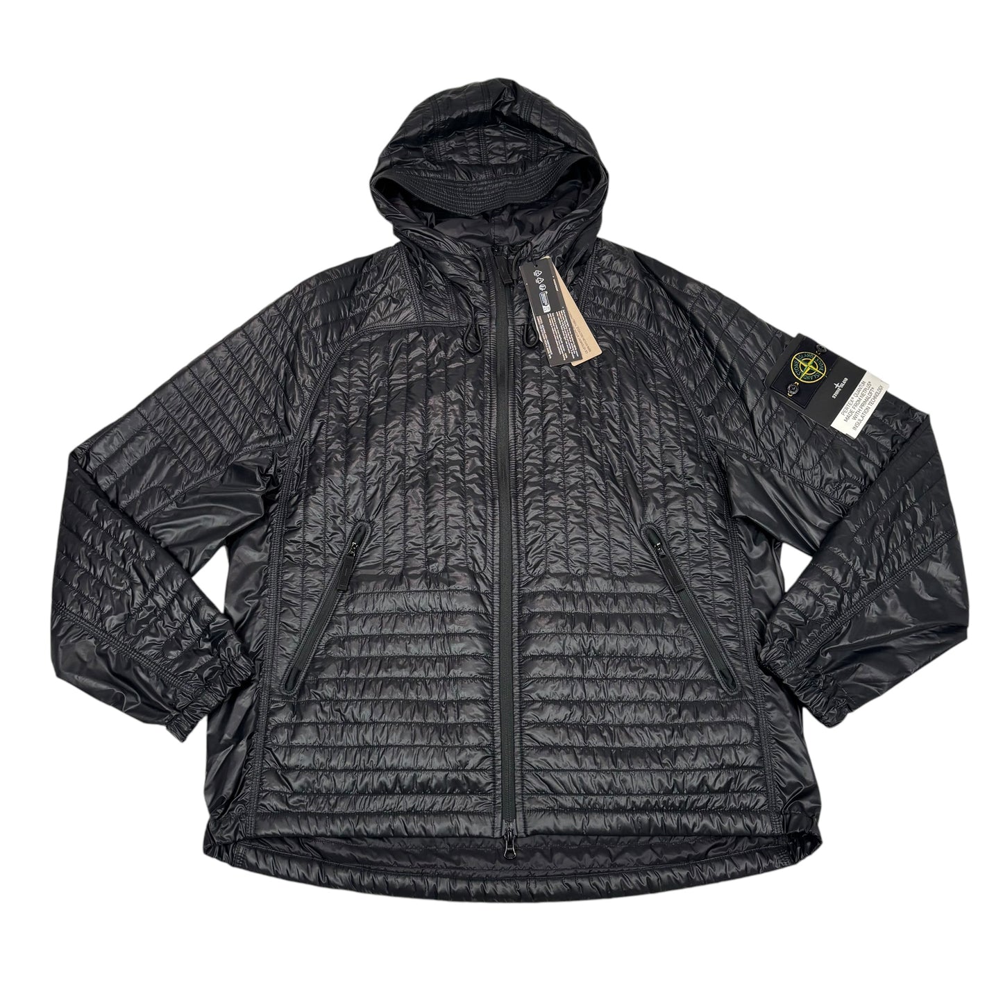 Stone Island Black Pertex Quantum made from Netplus with Primaloft Insulation Technology