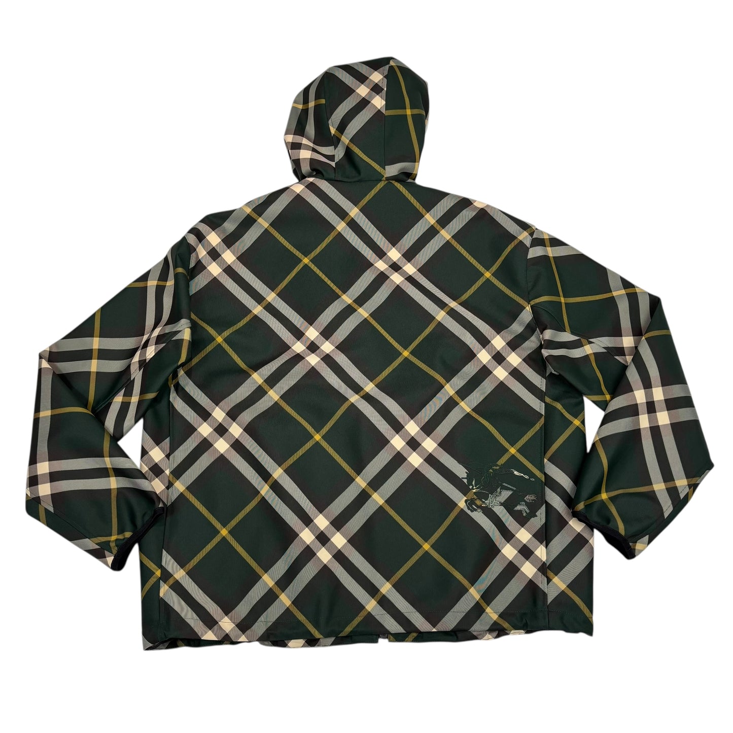 Burberry Green Checked Design Jacket