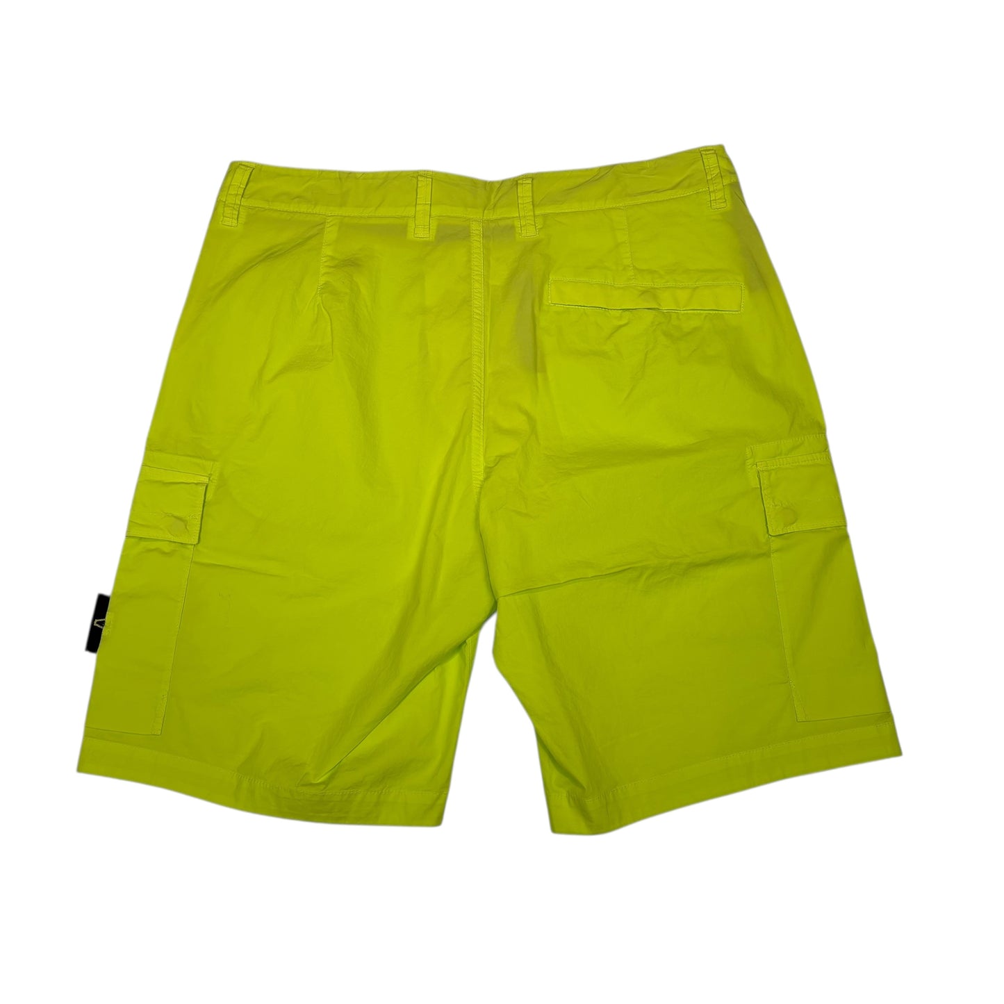 Stone Island Yellow Compass-Patch Cargo Shorts