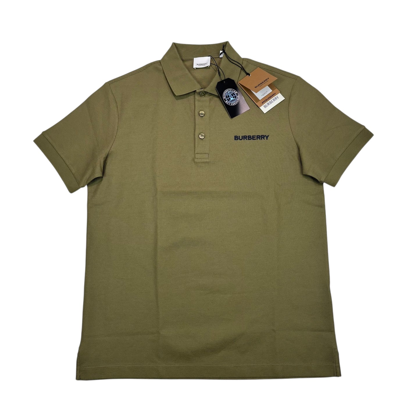 Burberry Green Logo-Embroidered Polo Shirt
