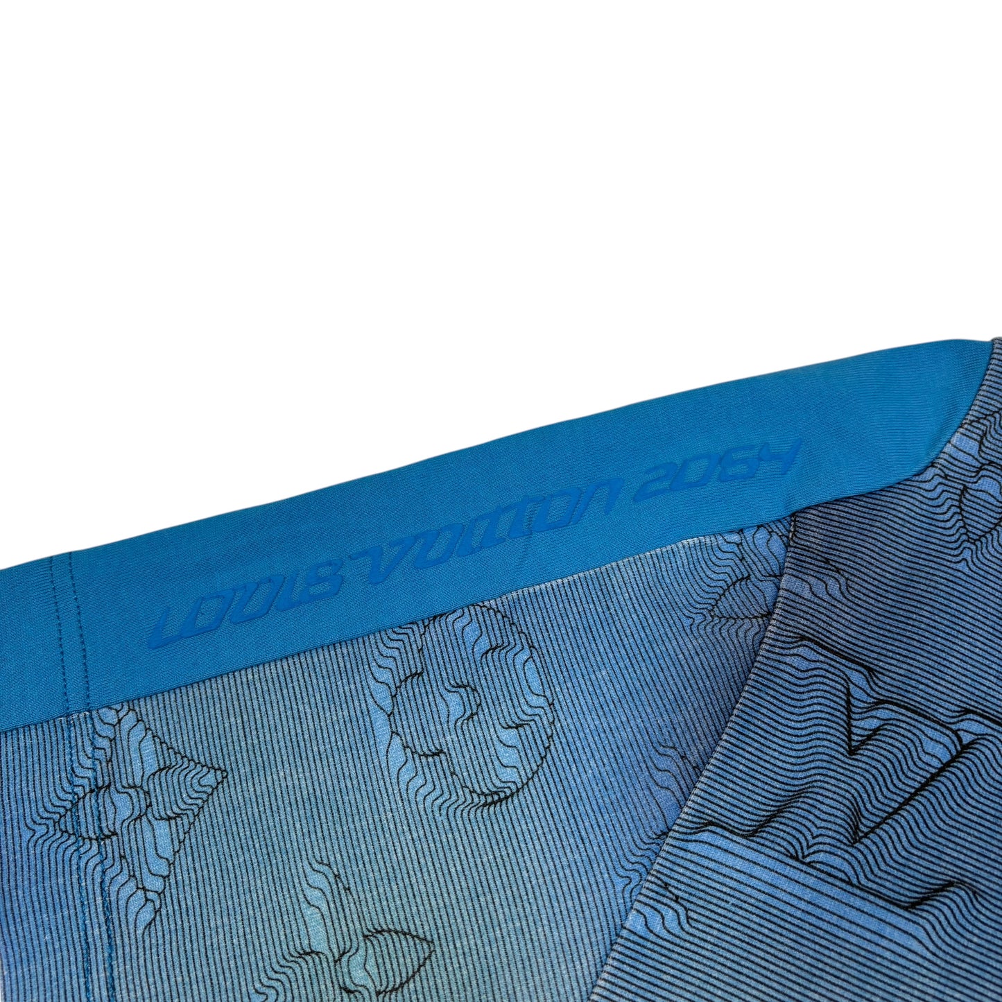 Louis Vuitton Blue Distorted Logo Tshirt