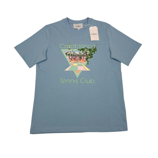Casa Blanca Pale Blue Tennis Club Pastelle Printed Tshirt