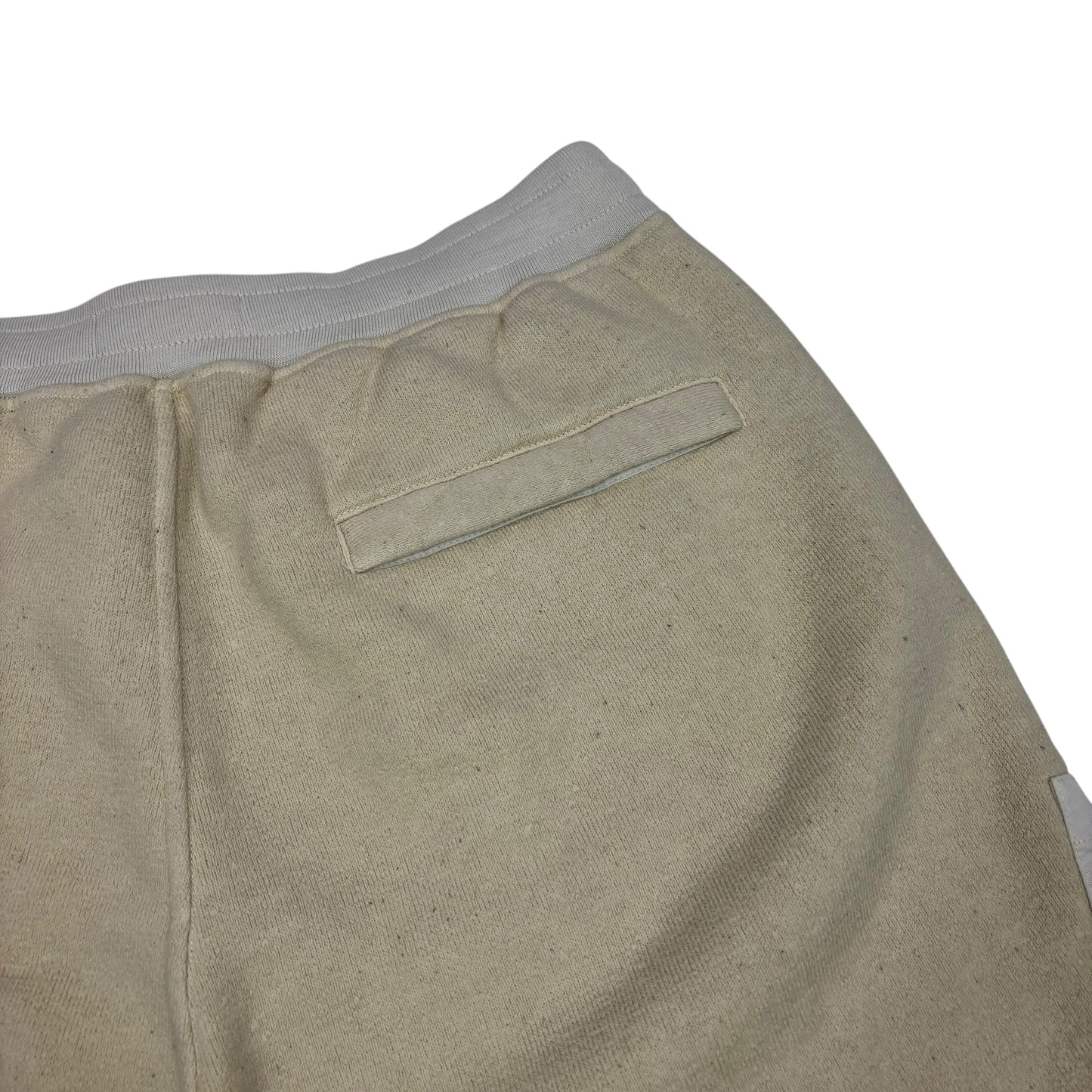 Stone Island Lime Green Cotton Fleece Compass-Patch Heavyweight Shorts