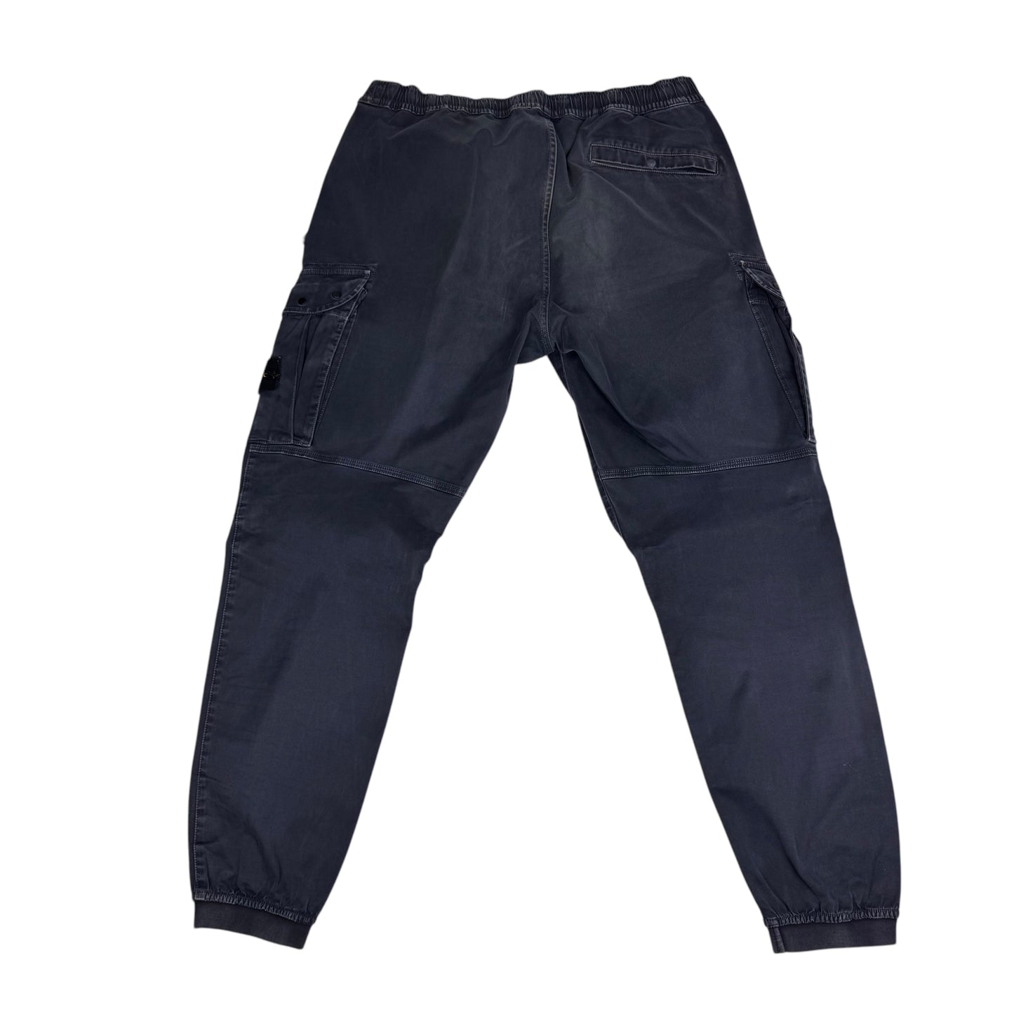 Stone Island Navy Blu Compass-Patch Tapered Cargo Trousers