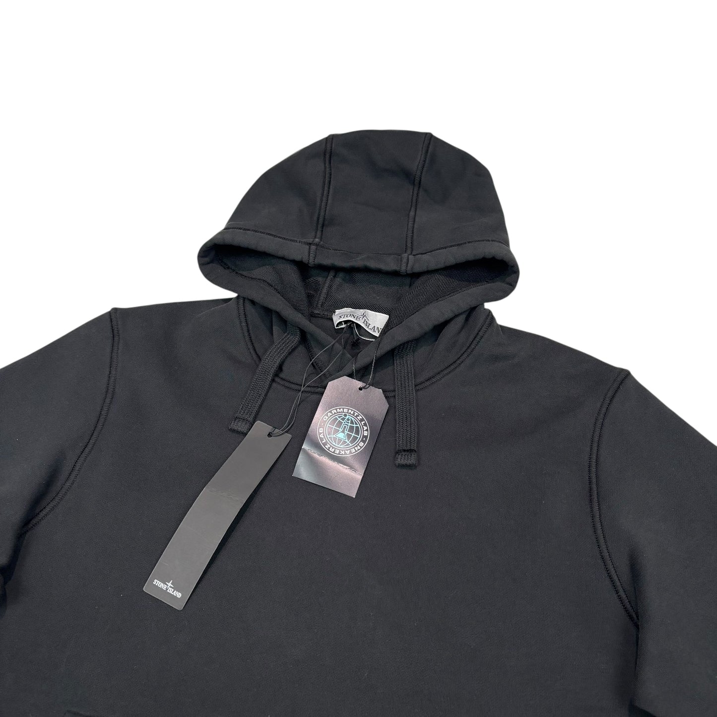 Stone Island Black Compass-Patch Hoodie