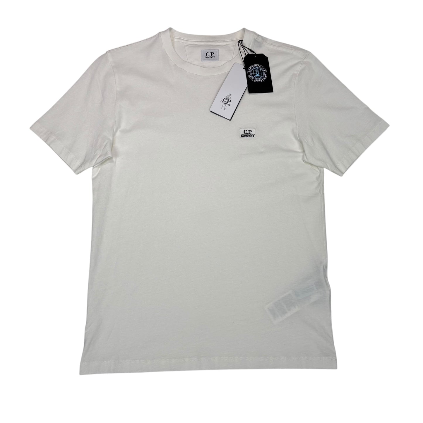 CP Company White Box Logo Embroidery Tshirt
